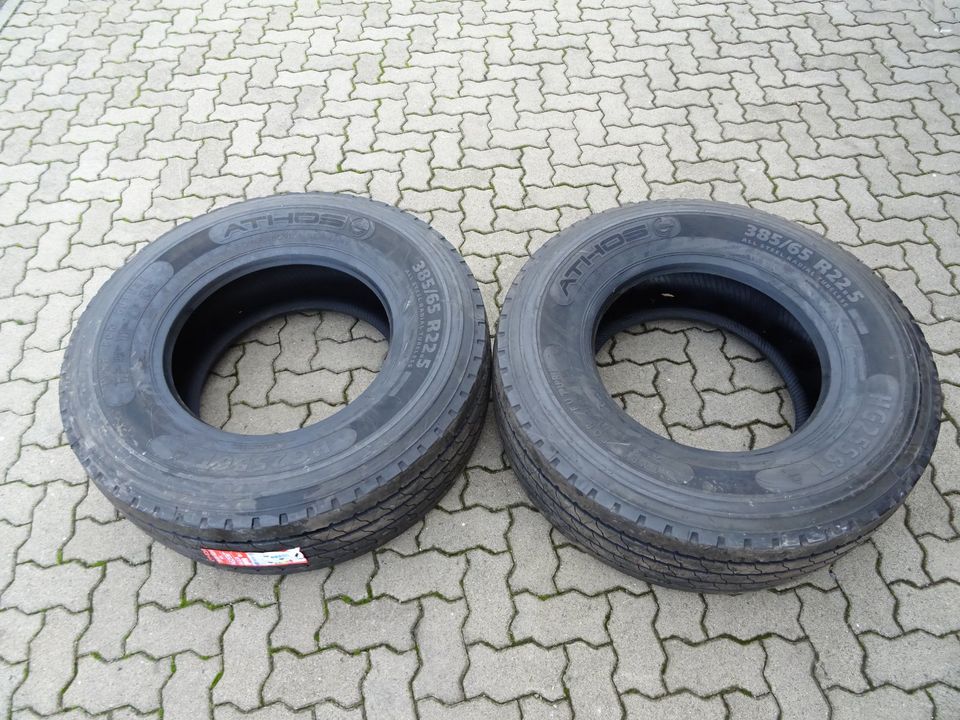 2 Stück LKW Auflieger Reifen 385/65 R22,5 Athos HG2556T Neu in Bad Harzburg