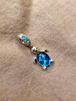Blaue Schildkröte Charm aus Sterling Silber 925 Bayern - Erding Vorschau