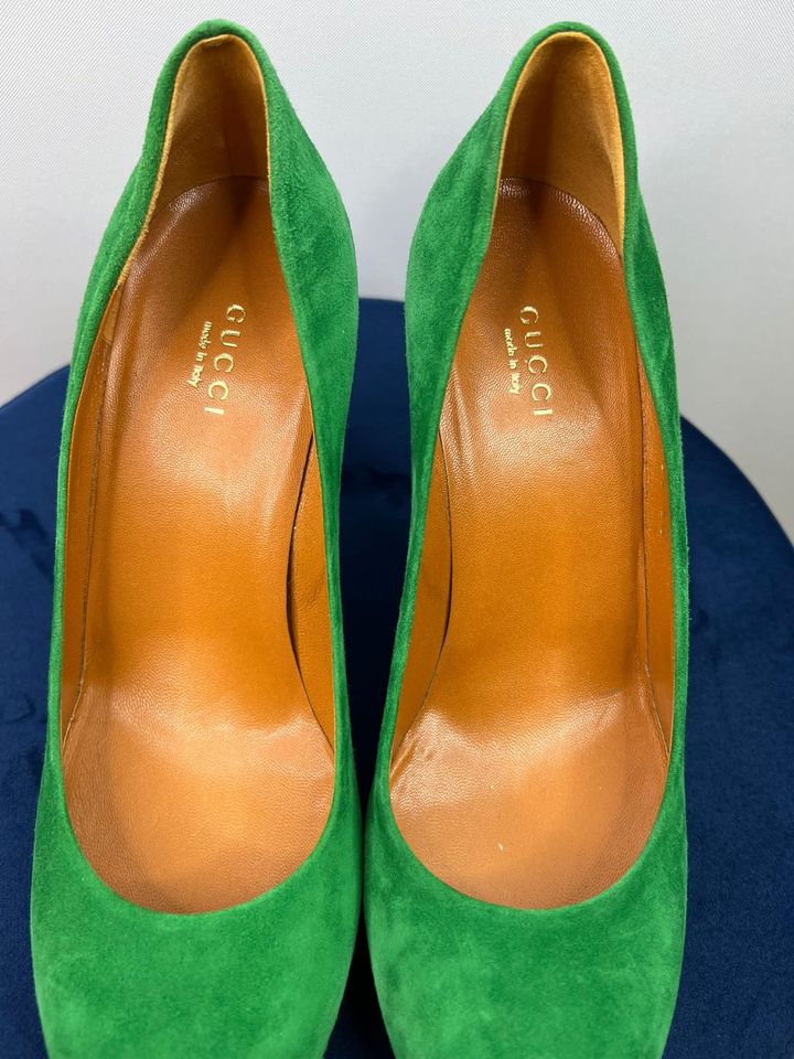 Gucci Damen High Heels Pumps Schuhe Grün Gr. 38 in Wolnzach