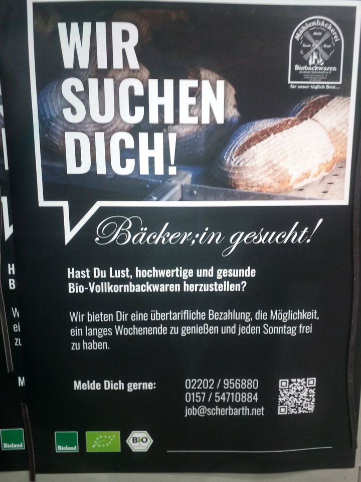 Bäcker/in gesucht m/w/d in Bergisch Gladbach