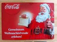 Coca-Cola Blechschild Metallschild Werbeschild Weihnachten Hessen - Aßlar Vorschau