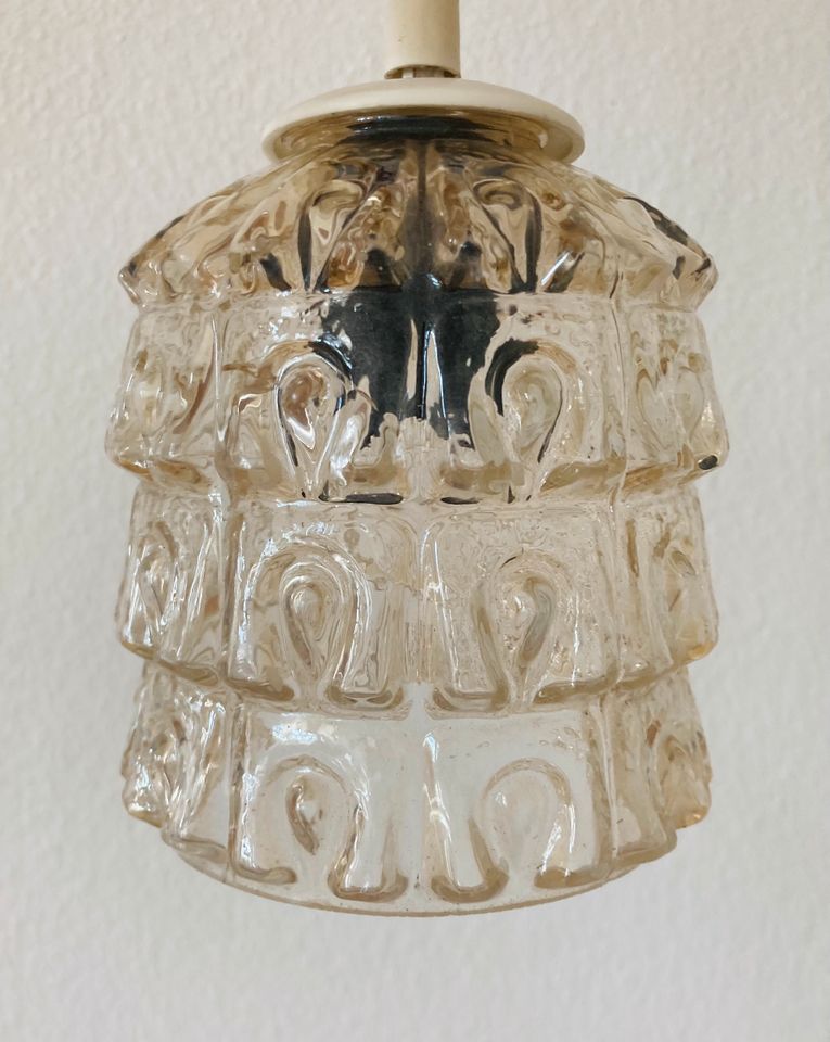 Decken Lampe Glas Glockenform Vintage 60er in Berlin