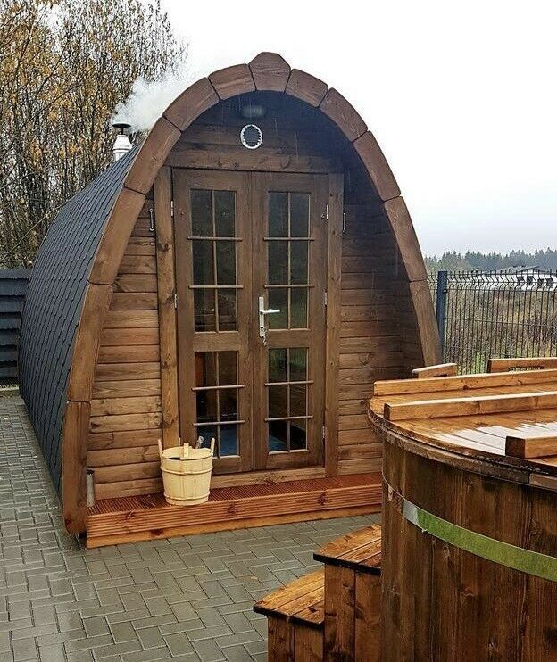 ❤️ SAUNA Gartensauna Fasssauna Campingpod als Bausatz Iglu Pod in Luckenwalde