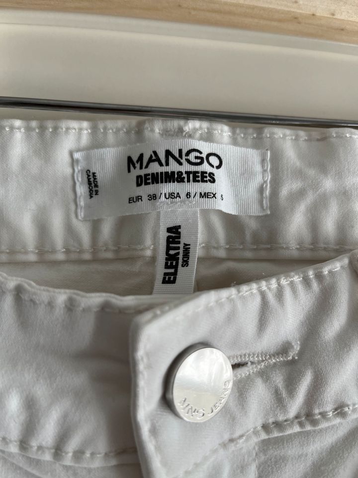 Jeans/ Hose, Mango, weiß, M/38 in Worbis