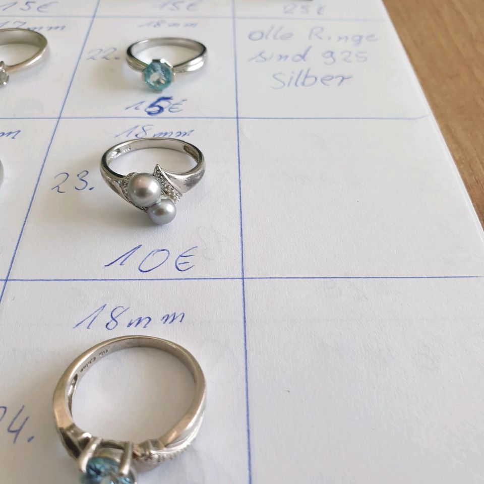 Verkaufe Silber Ringe verschiedene Größen in Plön 