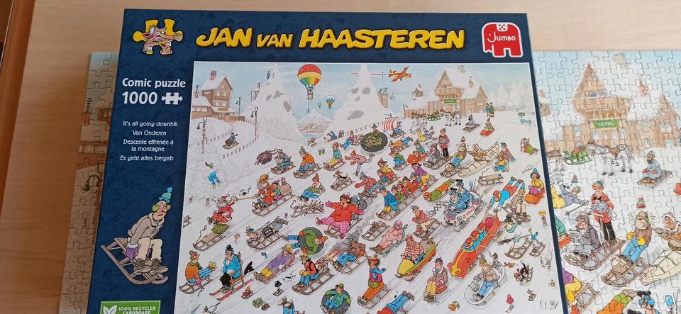 Jan van Haasteren Puzzle 1.000 Teile Es geht alles bergab in Dietfurt an der Altmühl