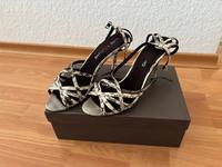 High Heels / Sandaletten von Lise Lindvig in weiß/schwarz Gr. 40 Stuttgart - Degerloch Vorschau