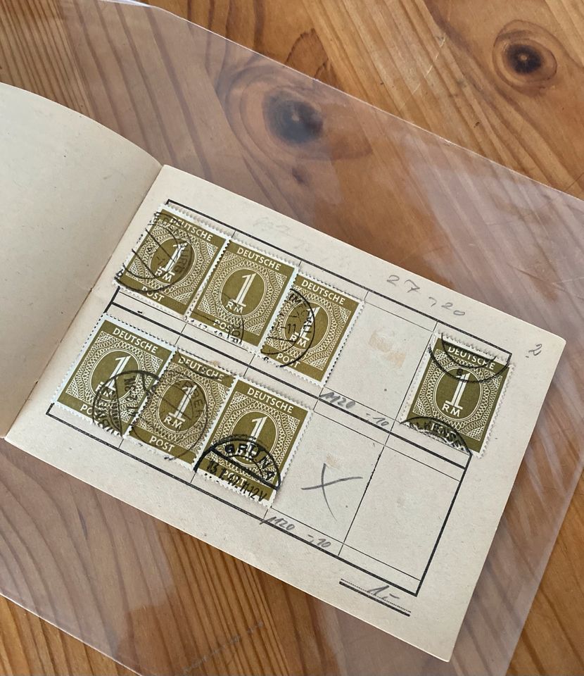 Briefmarken Auswahlheft, Deutsche Post 1RM, 1/2 Mark, in Berlin