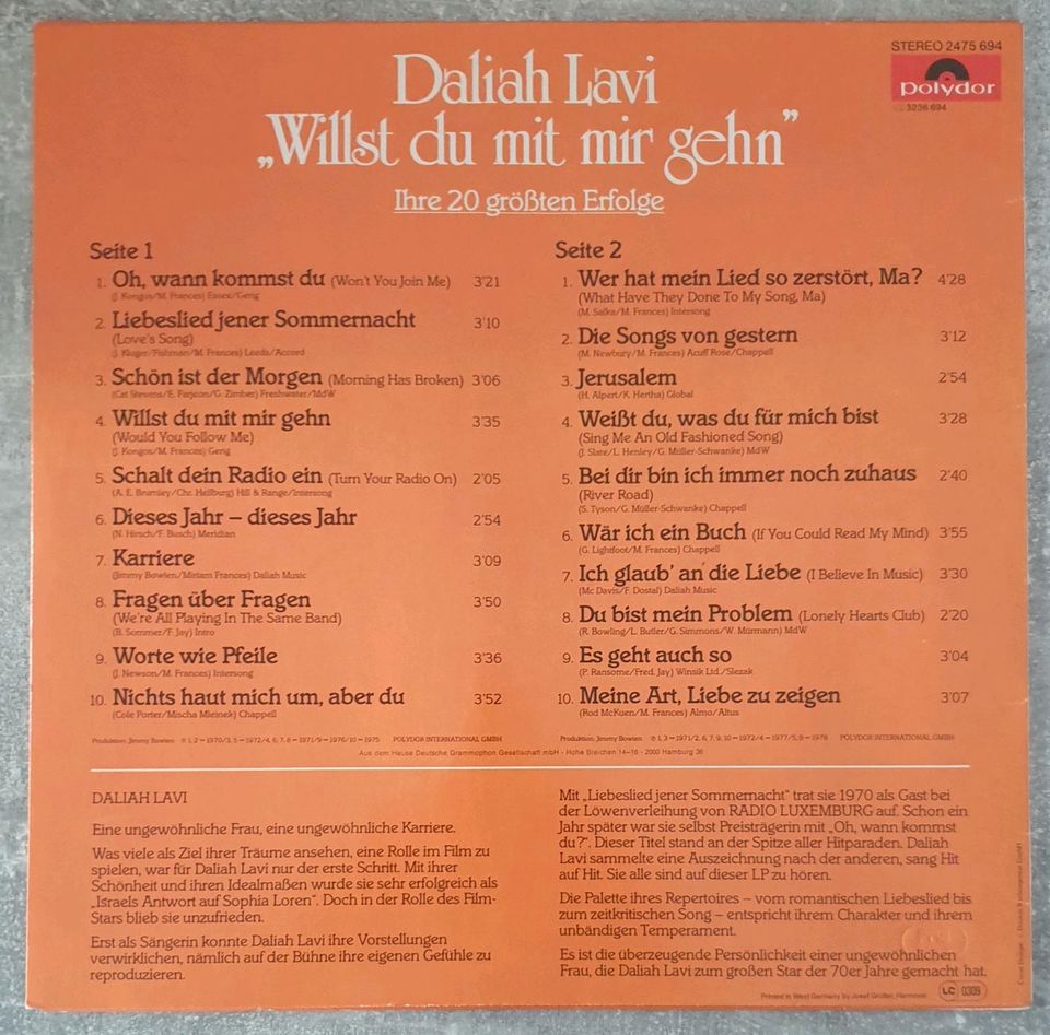 Schallplatte Daliah Lavy Vinyl in Offenbach