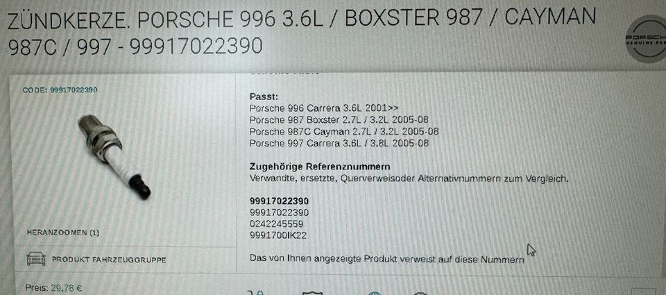 Bremsscheibe PORSCHE  SEBRO SPORT Boxster Cayman 987 2.7 VORNE in Fellbach