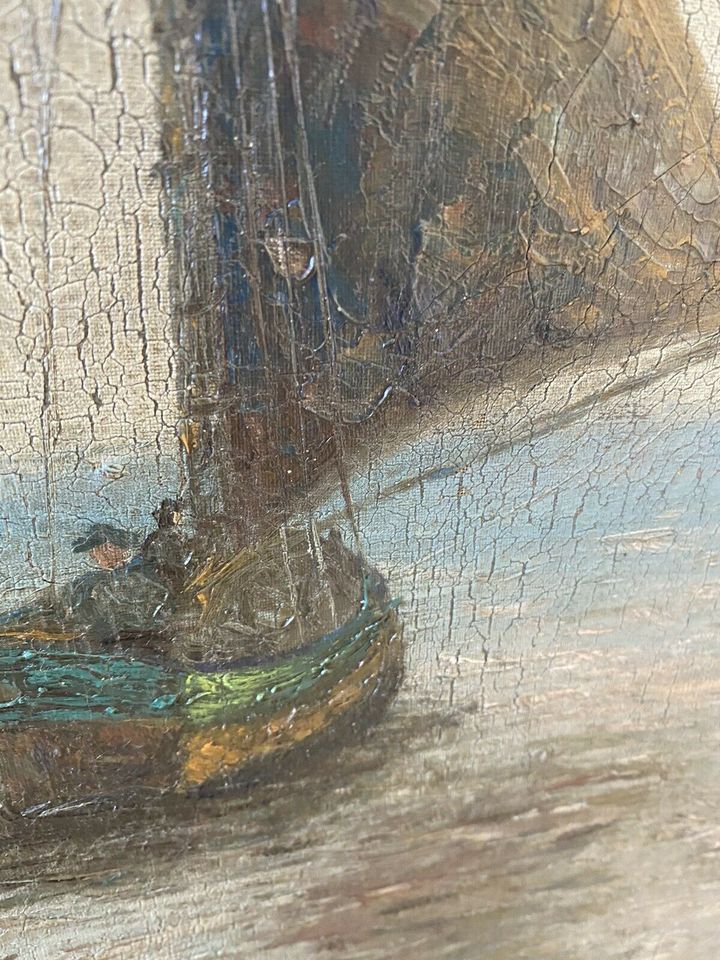 Ölgemälde Ölbild alt antik Seefahrt maritim in Karstädt Prignitz