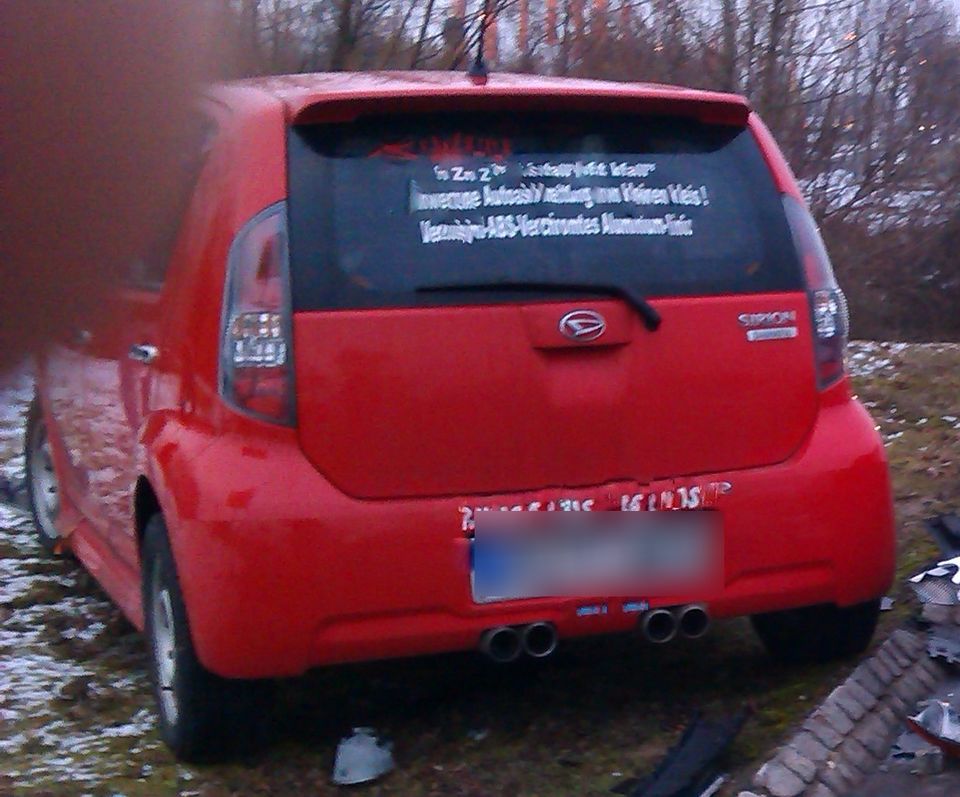 Daihatsu Sirion 1.5 S Unfall in Ludwigshafen