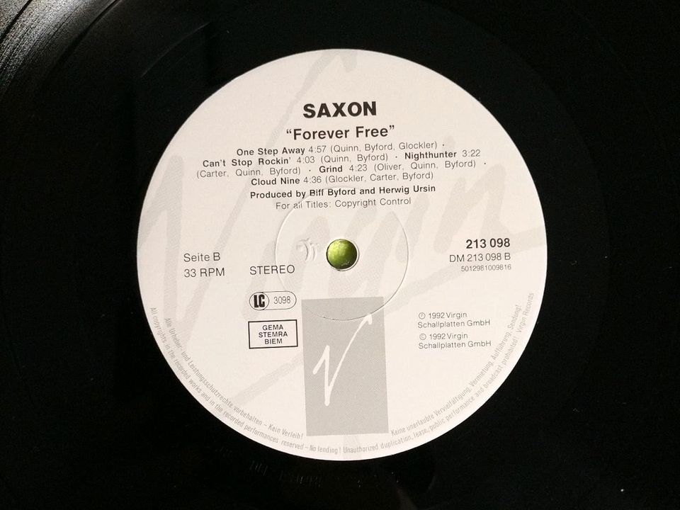 SAXON - Forever free Vinyl Heavy Metal Schallplatte in Bad Harzburg