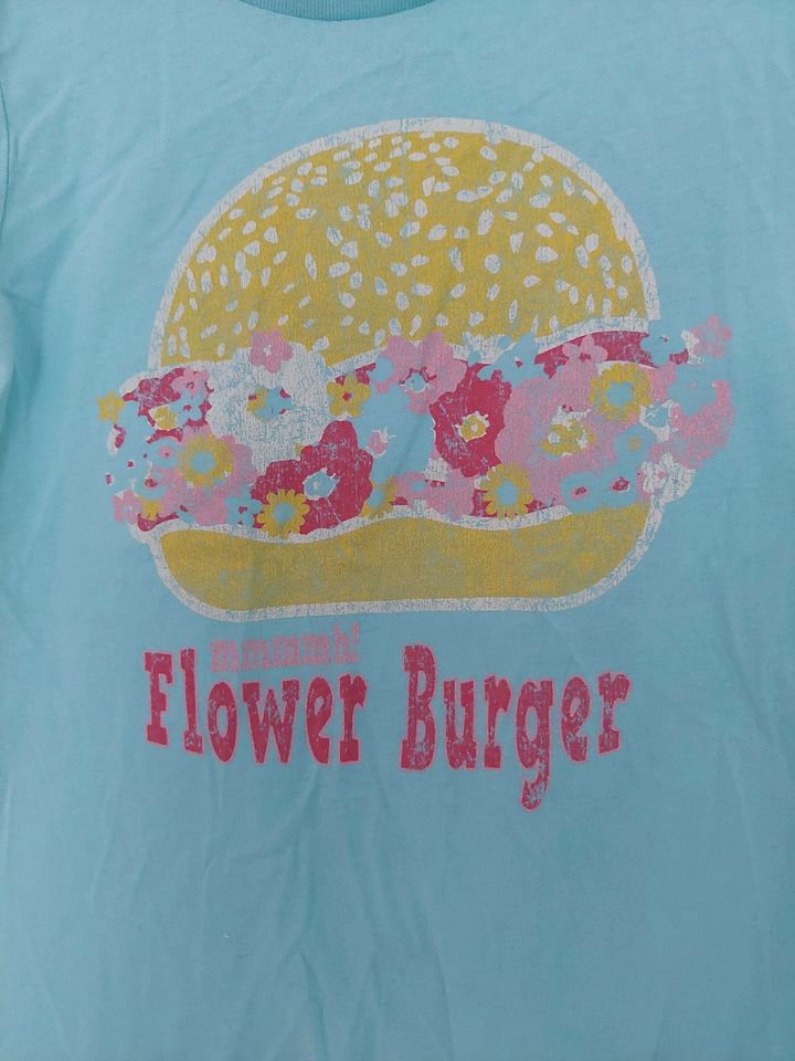 Kinder Esprit T Shirt Gr. 128 134 Blumen Burger türkis in Rheurdt