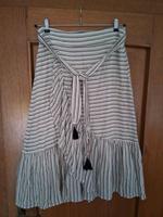 Mango Midirock Rüschen 40 L weiß beige schwarz Nordrhein-Westfalen - Hörstel Vorschau