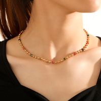 Goldene Kugel Halskette mit bunten Perlen Nordrhein-Westfalen - Hürth Vorschau