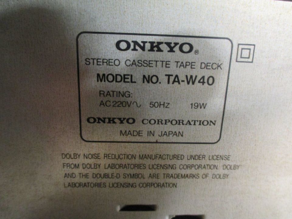 Onkyo TA-W40 Dual Kassettenspieler Cassetten Player ,überholt in Hamburg