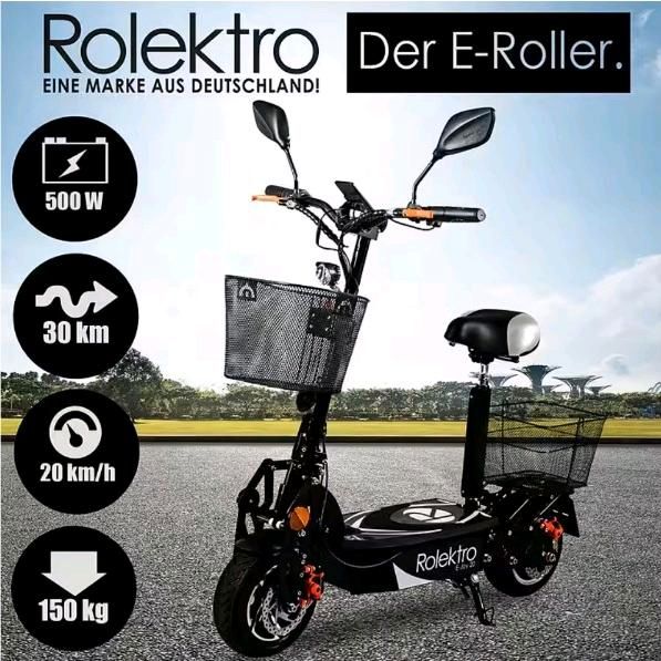 NEU! Rolektro E-Mofaroller E-Joy 20, 36V-12AH Blei-Gel Akku, in Much