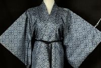 Antike Haori Yukata Jacke Seide Kimono Japan Blau Retro Muster Friedrichshain-Kreuzberg - Friedrichshain Vorschau