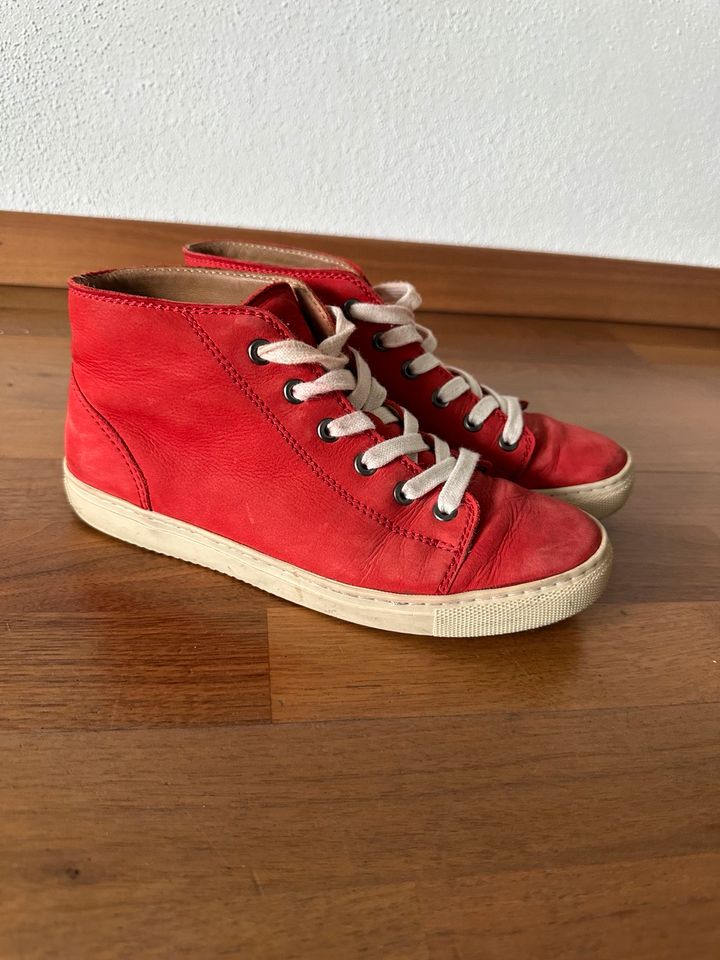 Gabor knöchelhohe Sneaker Schuhe Gr. 37,5 bzw 4,5 Leder rot in Schechen