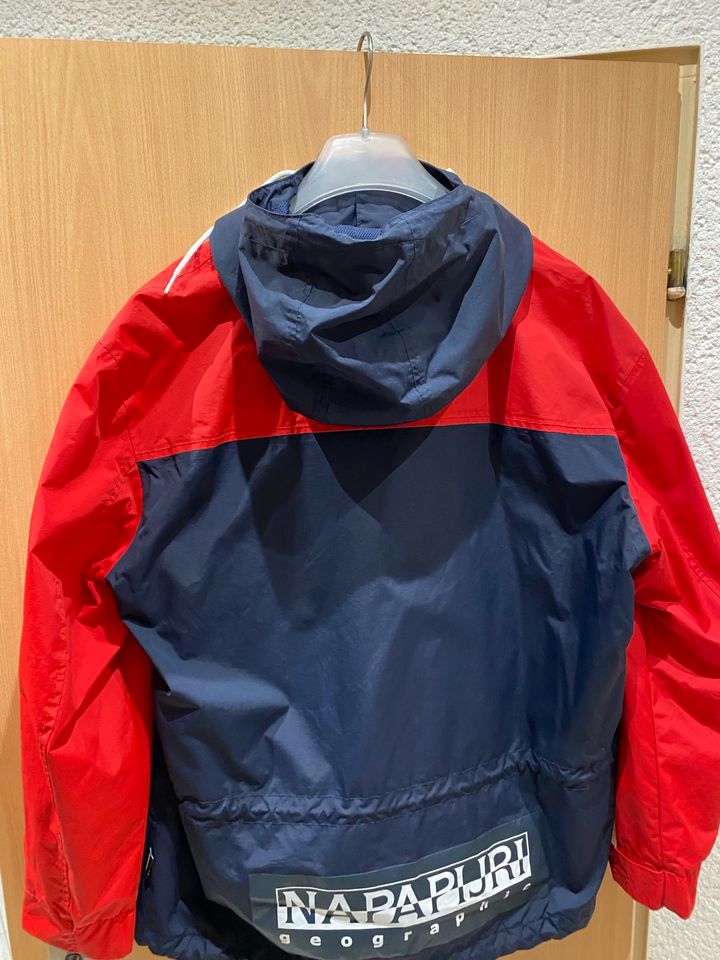 Napapijri Windbreaker NEU Loose Fit Gr. L Polyester Rot Blau in Werder (Havel)