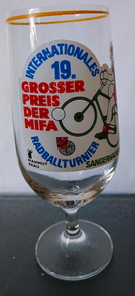 DDR Bierglas - Großer Preis der MIFA 19. inter. Radballturnier in Rodewisch