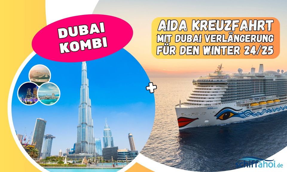 AIDA Orient Kreuzfahrt + 4*Dubai Hotel, inkl. Flüge, 10 Nächte in Unna