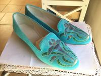 Mania Damen Mokassins Pumps Leder Italy Gr.39 Hessen - Riedstadt Vorschau