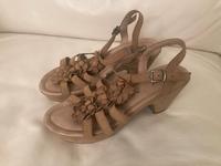 Damen Plateau Sandaletten Gabor Beige Leder Riemchen Gr. 42 Bayern - Ingolstadt Vorschau