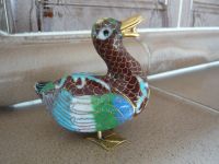 Cloisonne Ente Figur Messing Metall Emaille 1 Brandenburg - Mahlow Vorschau