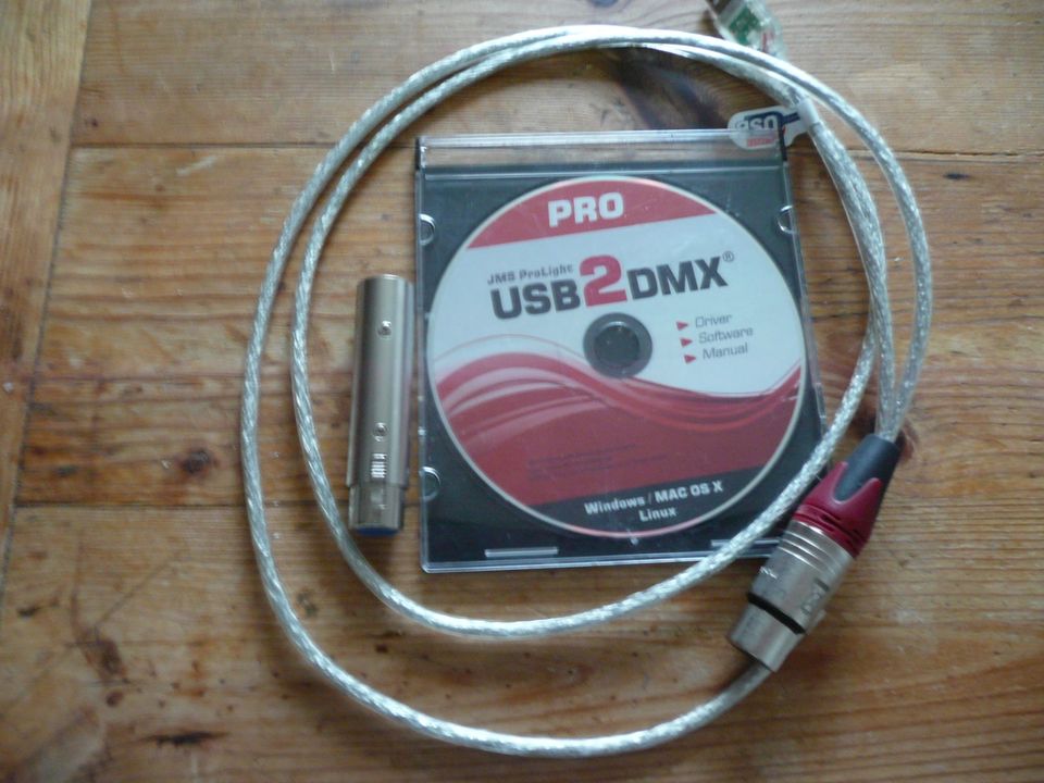 USB 2 DMX plus XLR 3 auf 5 in Kiel