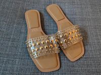 Zara 41 Vinyl Sandalen Schlappen Flip Flops Durchsichtig Gold Nie Berlin - Wilmersdorf Vorschau