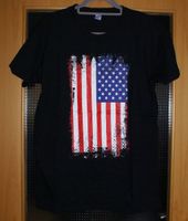 T-Shirt mit US-Flagge, Stars and Stripes, schwarz, Gr. M Nordrhein-Westfalen - Bottrop Vorschau