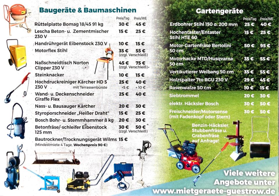 Stehtisch Bierzeltgarnituren Lautsprecher mieten leihen in Güstrow