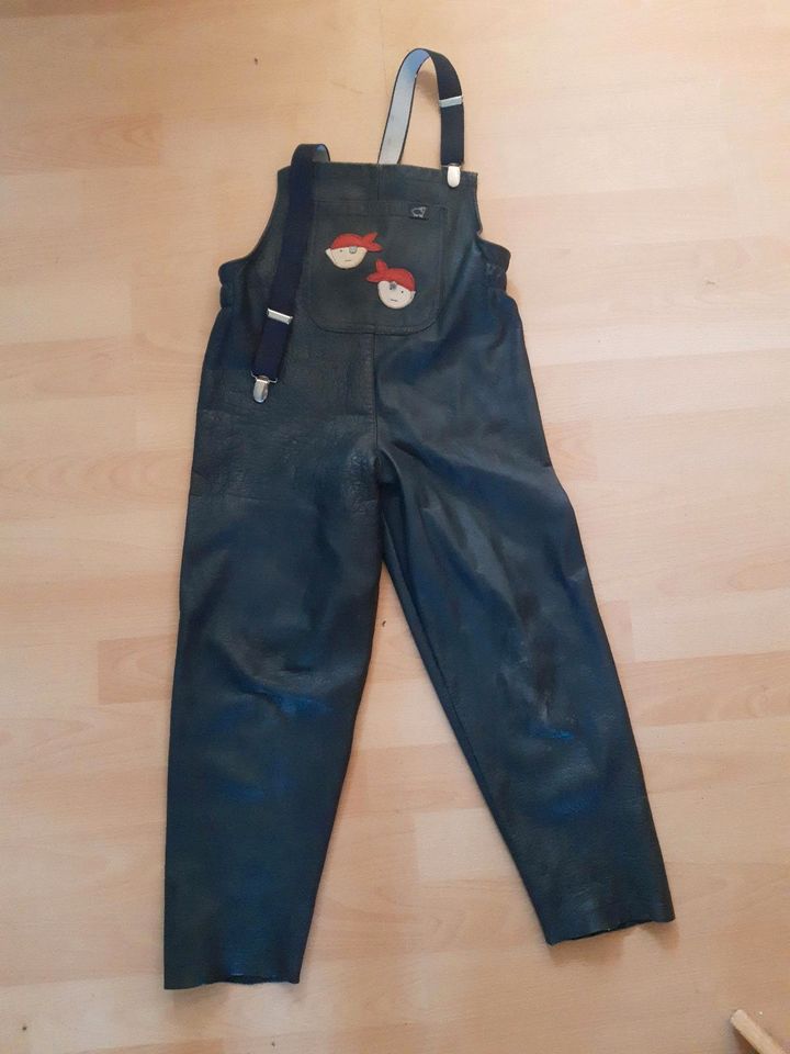 Kinder Lederhose robust Lazuhose Leder blau 122 128 in Gießen