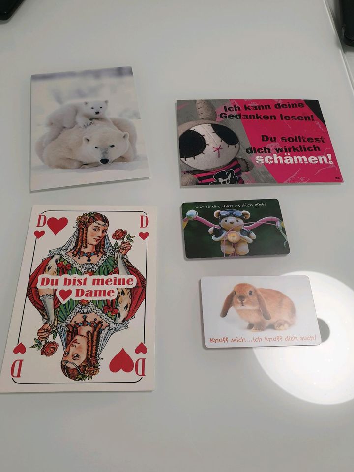 3 Postkarten 2 kleinere Karten unbeschrieben in Düsseldorf