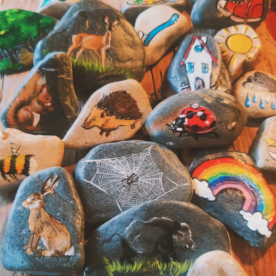 Erzählsteine Storystones wettersteine Waldorf Montessori in Gleichen