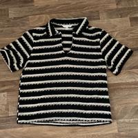 H&M | Gestricktes Shirt Kragen | Schwarz/Creme | Neu | Gr. M Bayern - Bamberg Vorschau