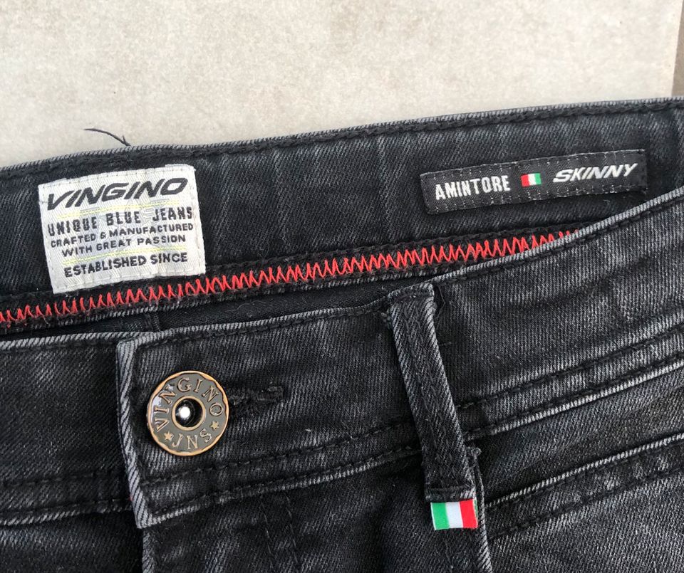 Jeans Vingino amintore skinny Size 16 schwarz in Münk