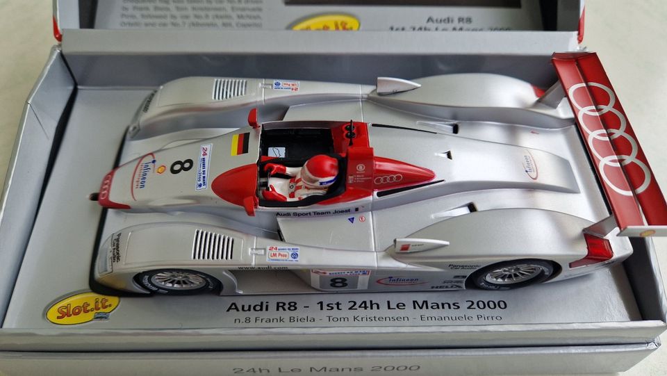 Slot-It Audi R8 Nr. 8 24h Le Mans 2000 Maßstab 1:32 neu in München