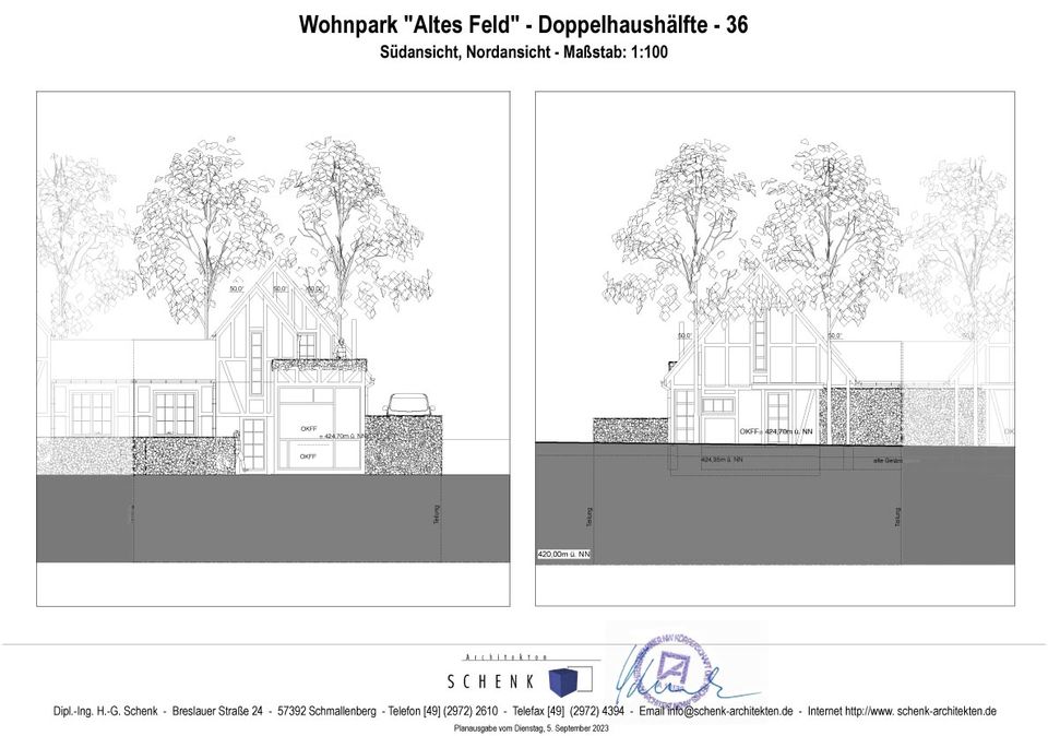 Kleines Baugrundstück für ein Wohnhaus als Doppelhaushälfte mit Baugenehmigung in Schmallenberg