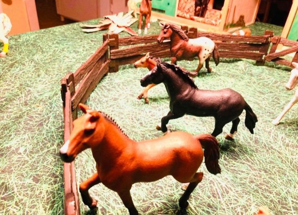 Schleich Figuren ( Pferde), Stall und Koppel (2) in Bielefeld