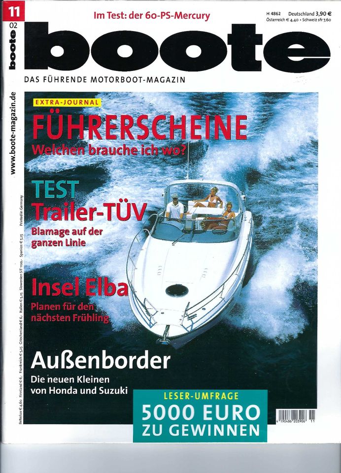 boote Motorboot-Magazin 11 Hefte 2002 in Roth