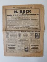 Preisliste 1929 H.Beck Berlin Grosshandel für alles mögliche Baden-Württemberg - Leonberg Vorschau