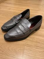 Loafer Slipper Leder Silber Zara Gr.36 Köln - Riehl Vorschau