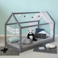 Kinderbett Hausbett Spielbett 90x200 cm Bett Holz Grau VB129€* Sachsen-Anhalt - Magdeburg Vorschau