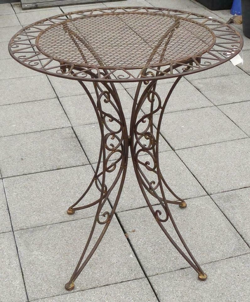 Garten Tisch Stuhl Möbel Eisen Rostoptik Vintage Landhaus 3er Set in Biedenkopf