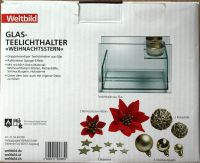 Glas-Teelichthalter - Weihnachtsstern Niedersachsen - Edemissen Vorschau