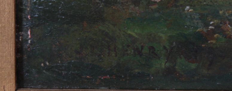 Meisterl. Öl-Gemälde JAMES HENRY (1855 Engl.), Heimkehr zum Dorf! in Berlin