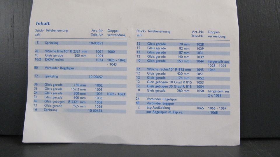 0111) Hübner-1080 Spur 1 Maßstäblicher Anlageplanung in Maßstab in Overath